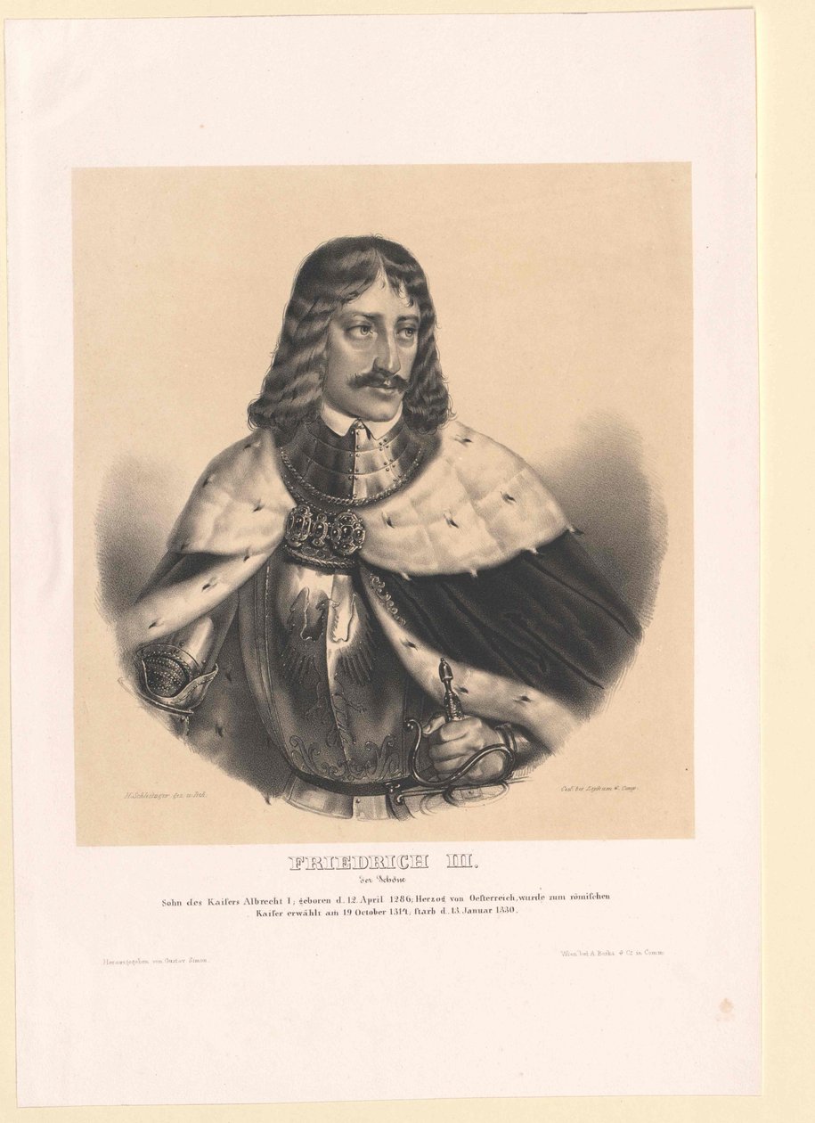 Den tyske konge Frederik den Skønne af Artist Unknown
