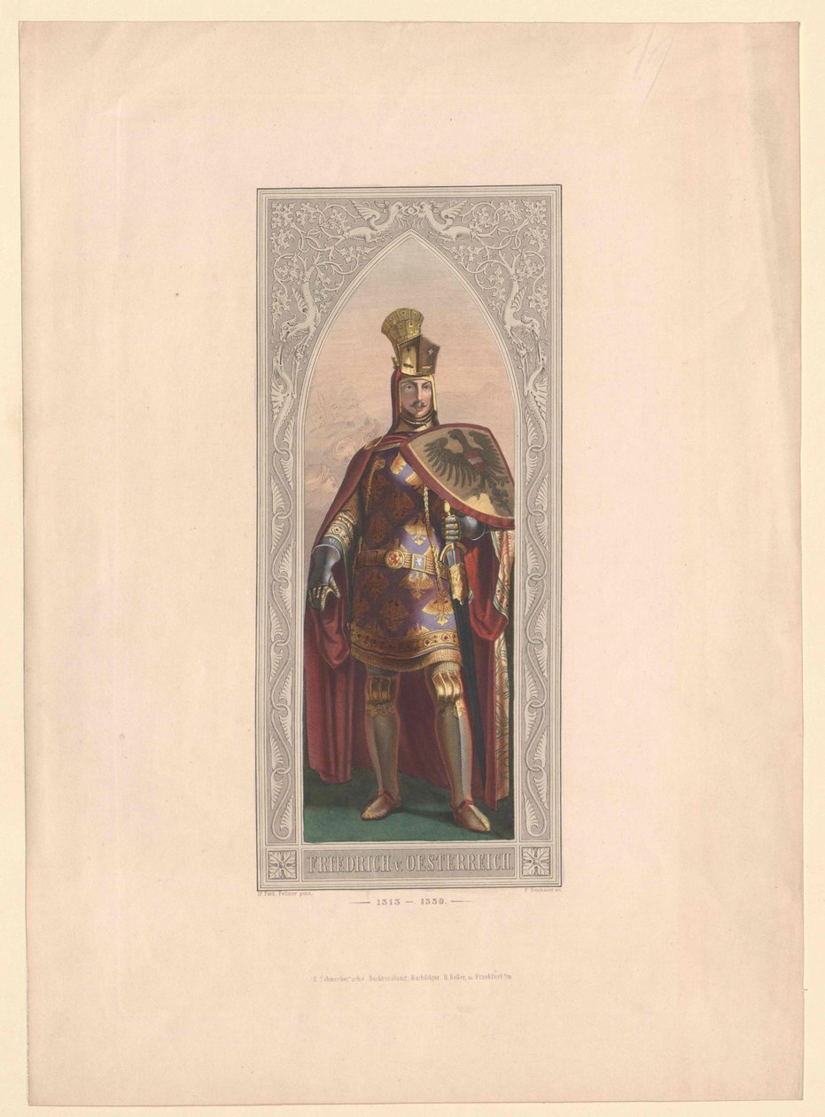 Den tyske konge Frederik den Skønne af Artist Unknown