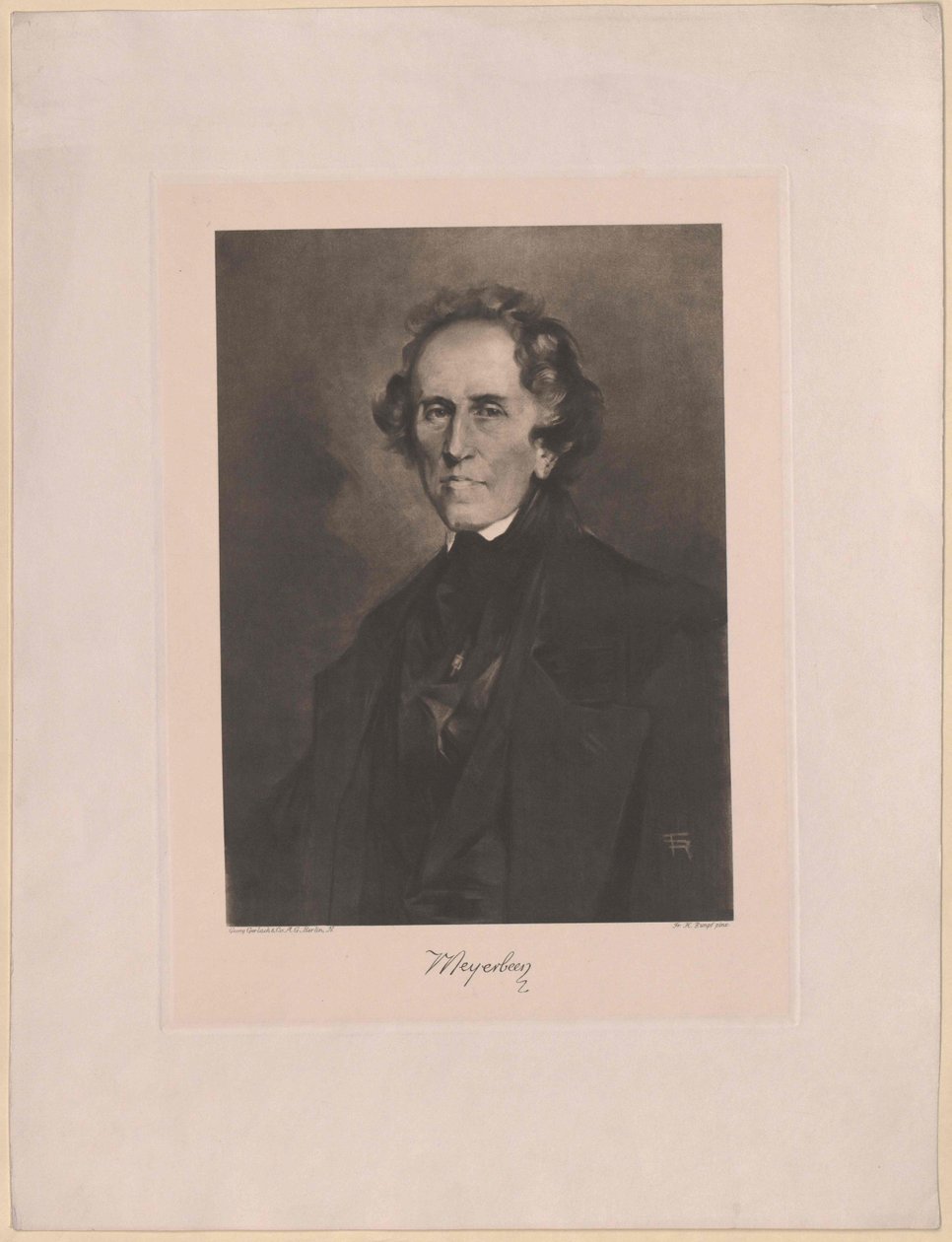 Giacomo Meyerbeer (tryk) af Artist Unknown