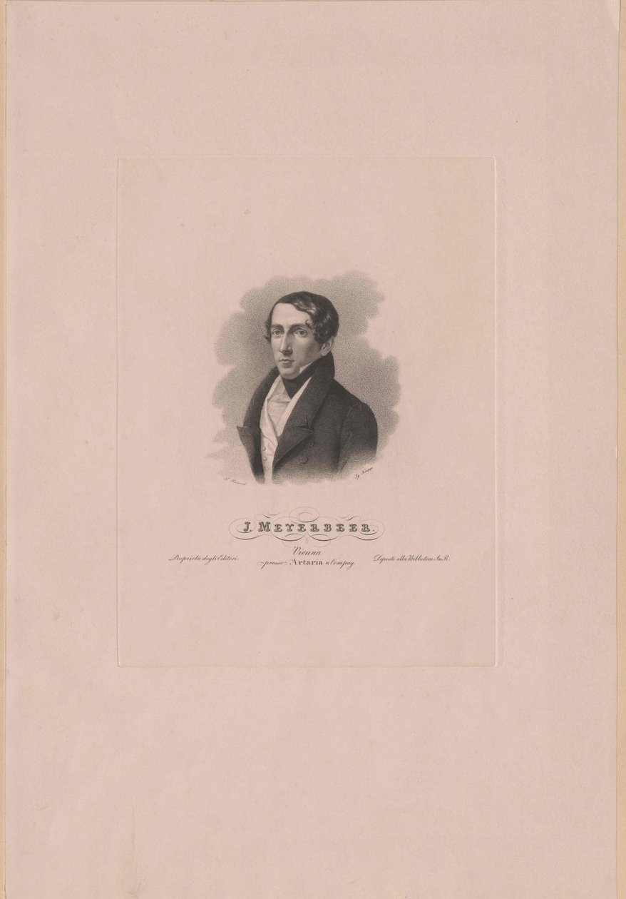 Giacomo Meyerbeer (tryk) af Artist Unknown