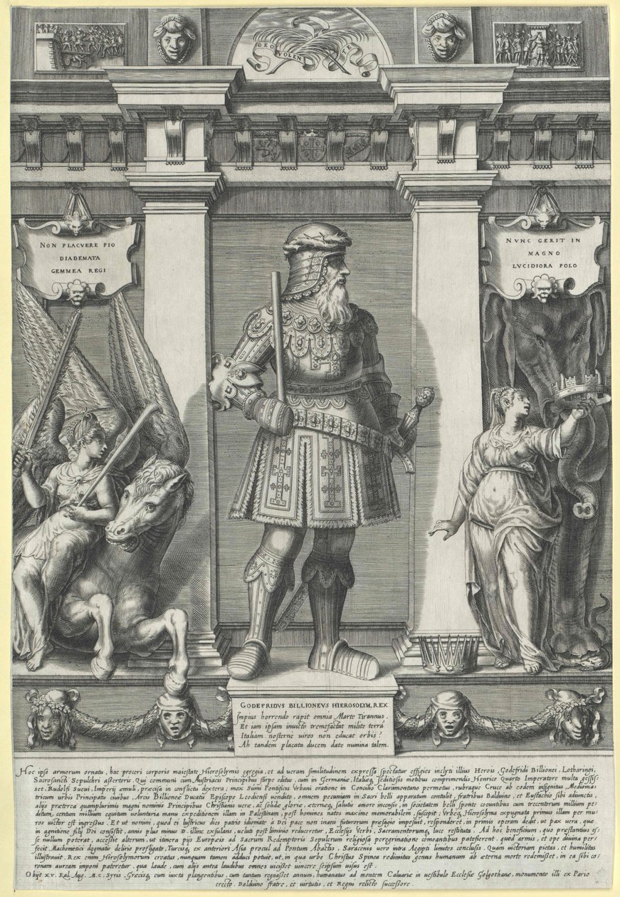 Gottfried af bouillon, af Artist Unknown