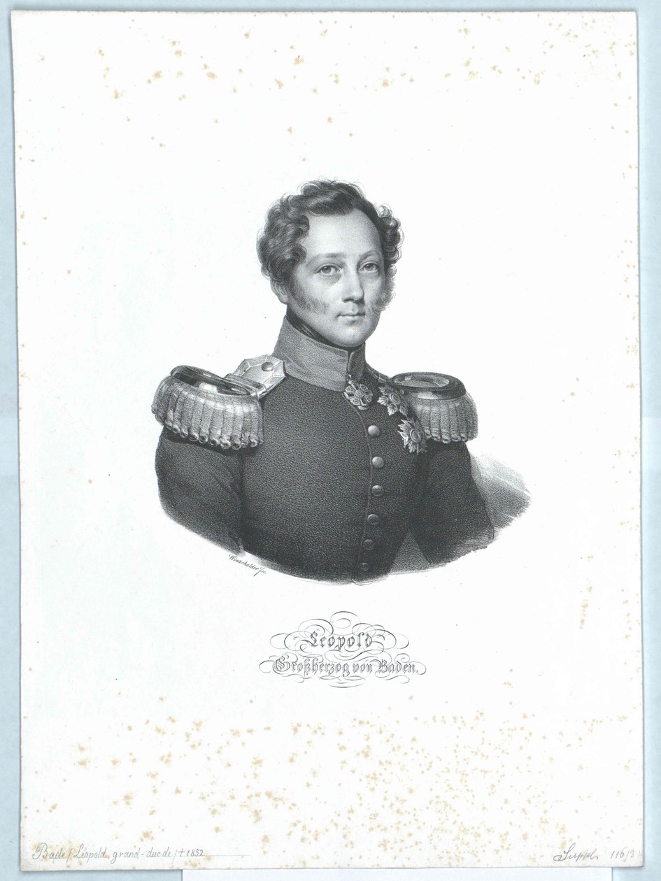 Storhertug af Baden Leopold (print) af Artist Unknown