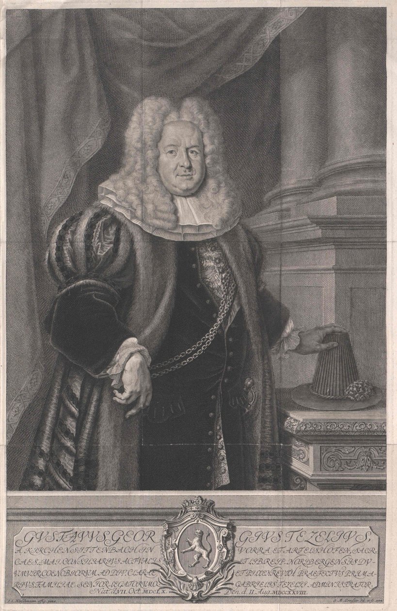 Gustav Georg Tetzel fra Kirchensittenbach af Artist Unknown