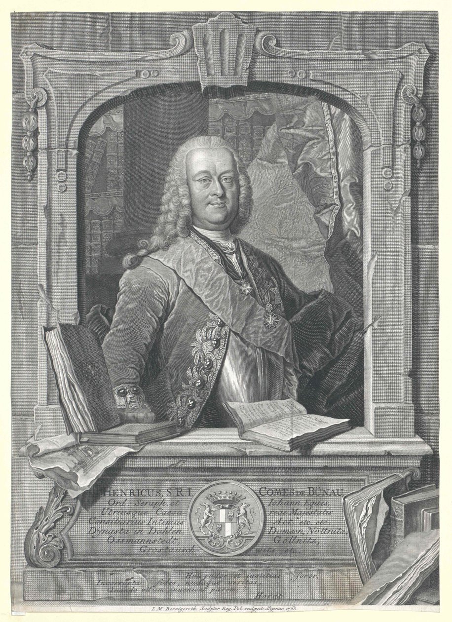 Henrik greve af Buenau af Artist Unknown
