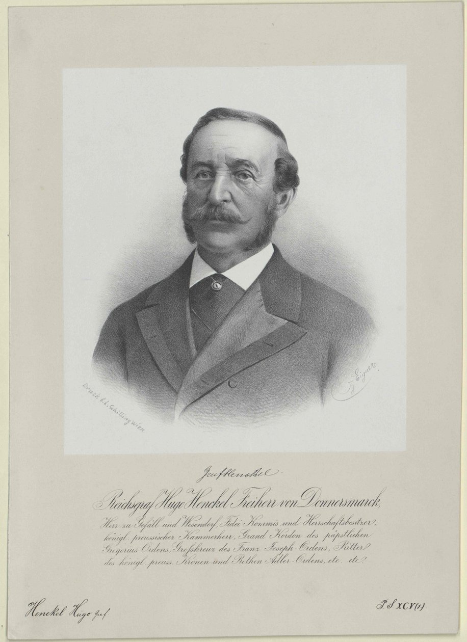 Hugo Graf Henckel-Donnersmarck af Artist Unknown