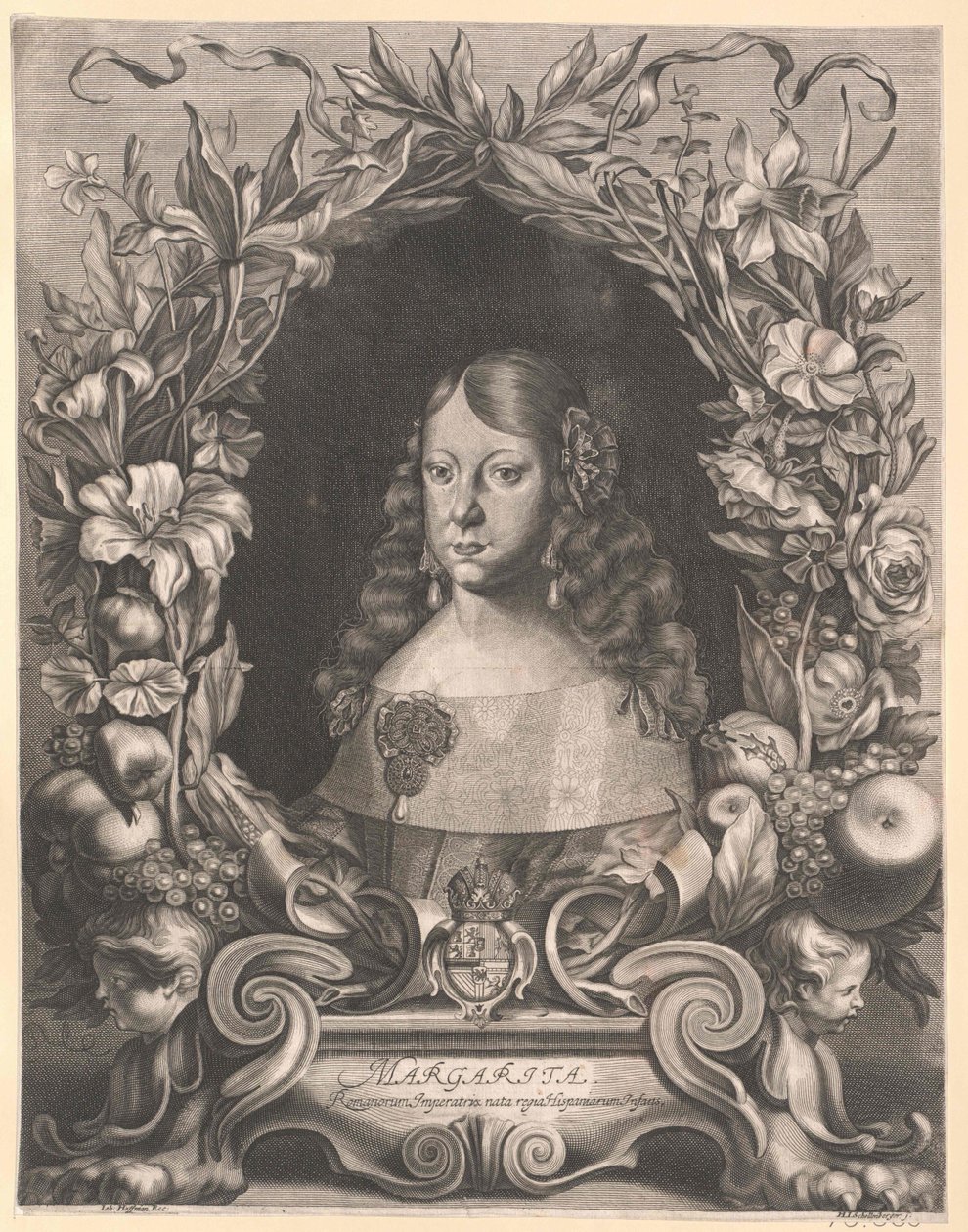 Infanta af Spanien Margaret Theresia (print) af Artist Unknown