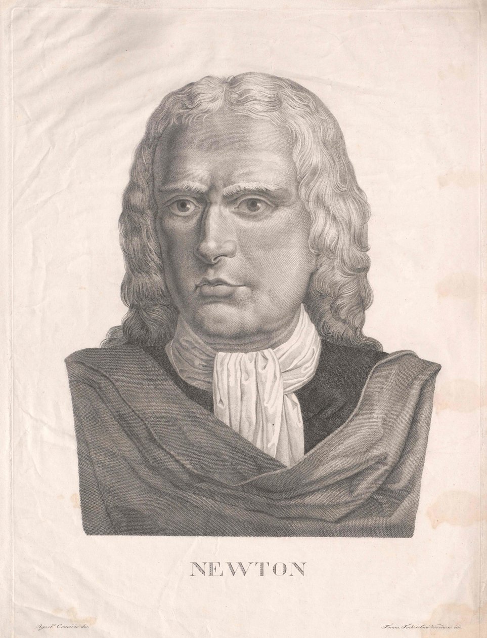 Isaac Newton (print) af Artist Unknown