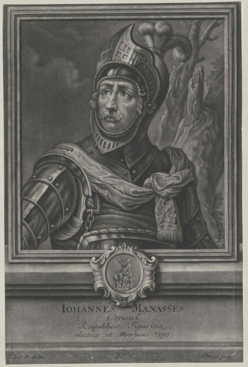 Johann Manasses (print) af Artist Unknown