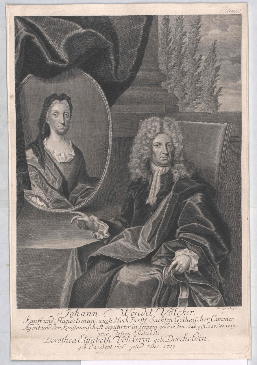 Johann Wendel Voelcker (print) af Artist Unknown