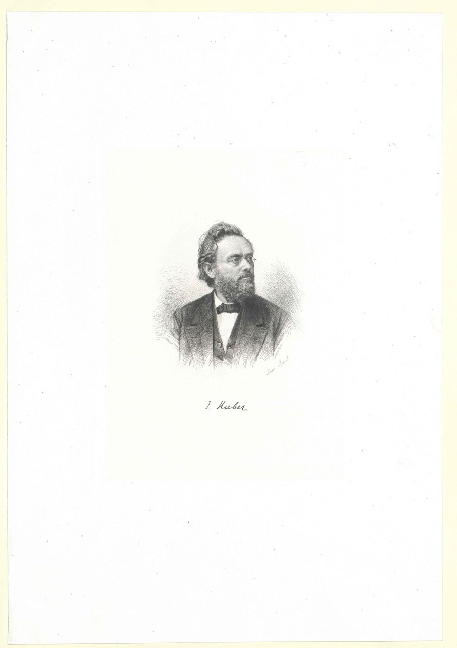Johannes Huber (print) af Artist Unknown