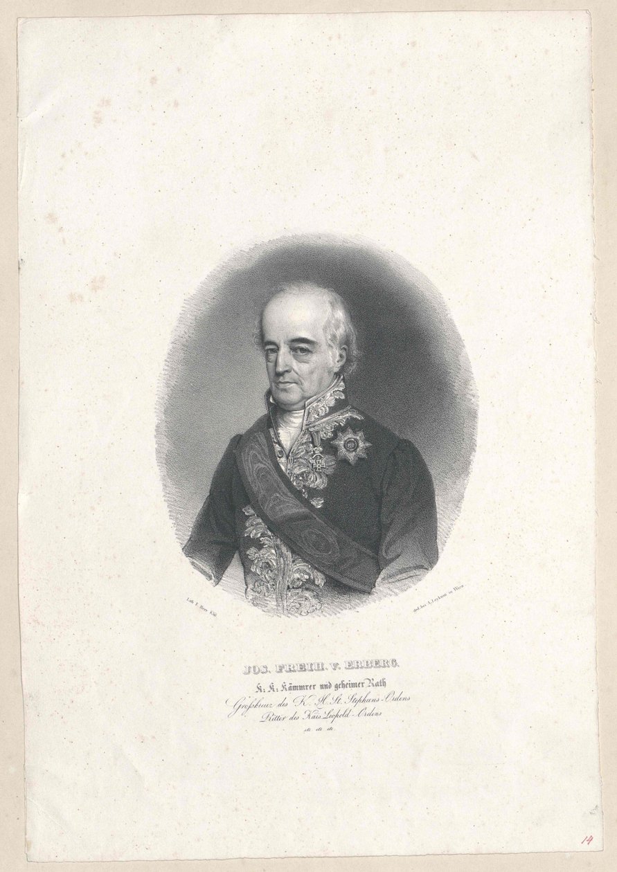 Joseph Augustin baron von Erberg af Artist Unknown