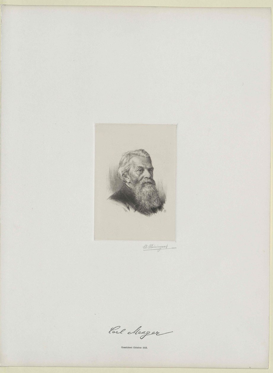 Karl Menger (print) af Artist Unknown