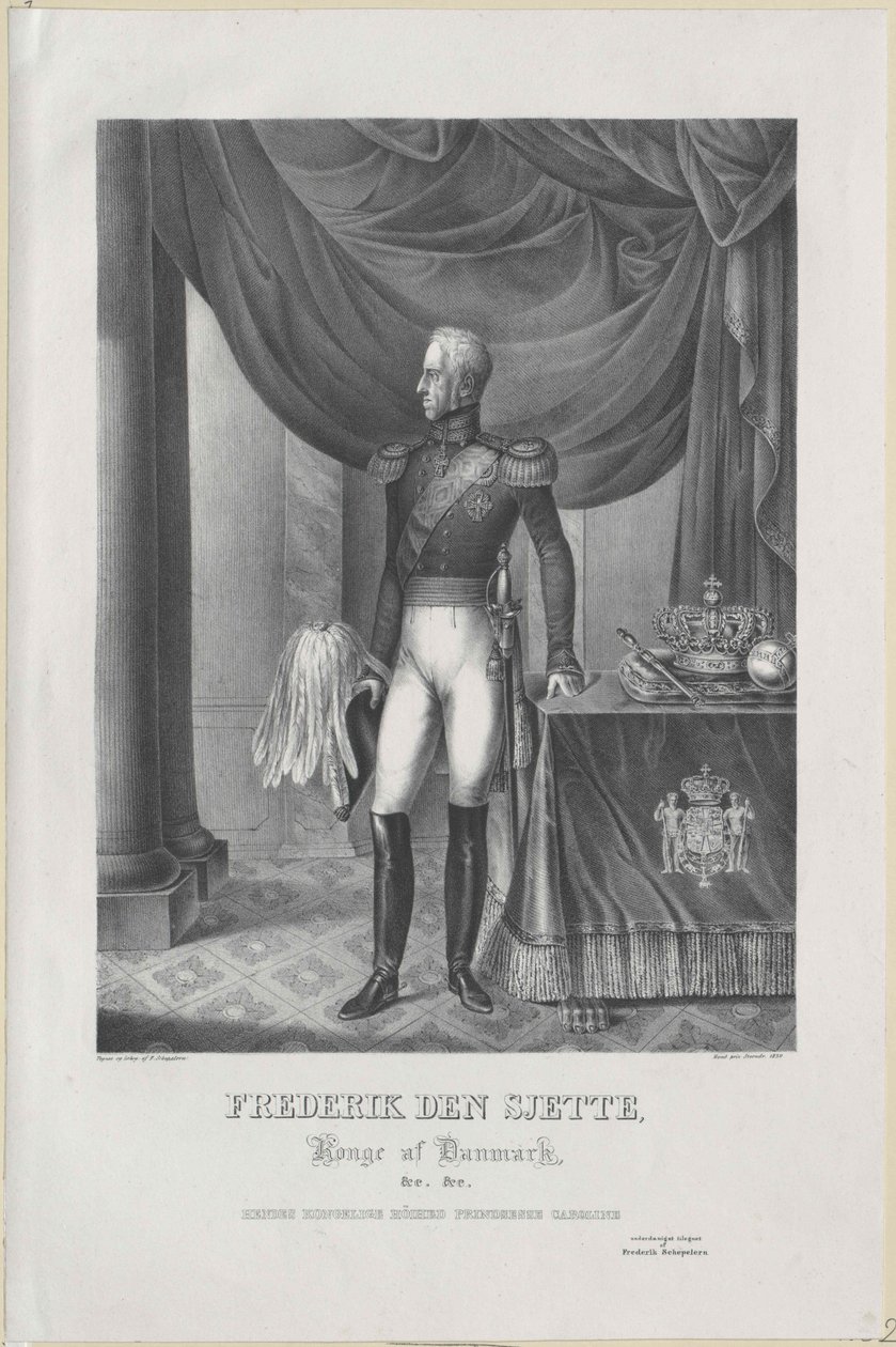 Konge af Danmark Frederik VI af Artist Unknown