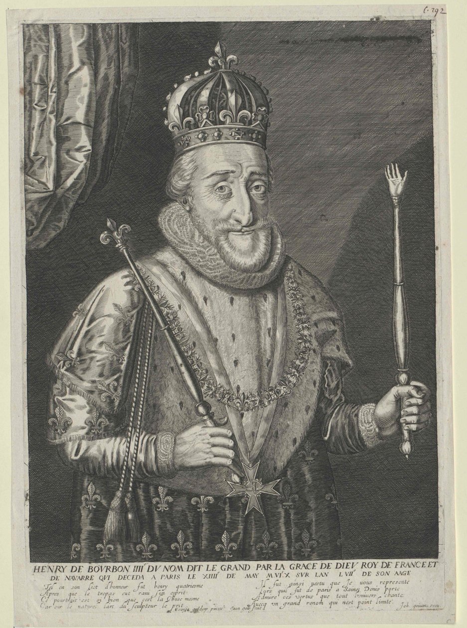 Konge af Frankrig Henry IV af Artist Unknown
