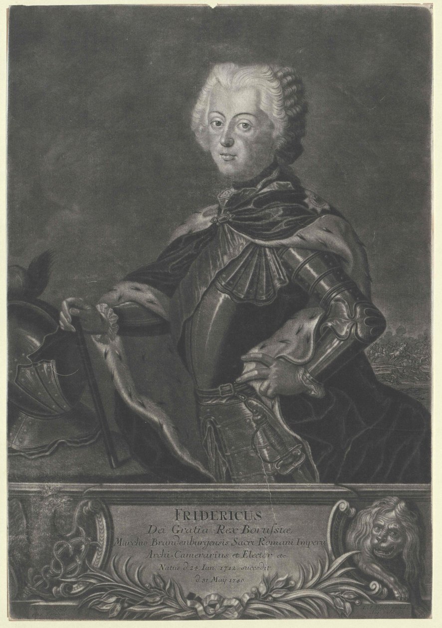 Kongen af Preussen Frederik II af Artist Unknown