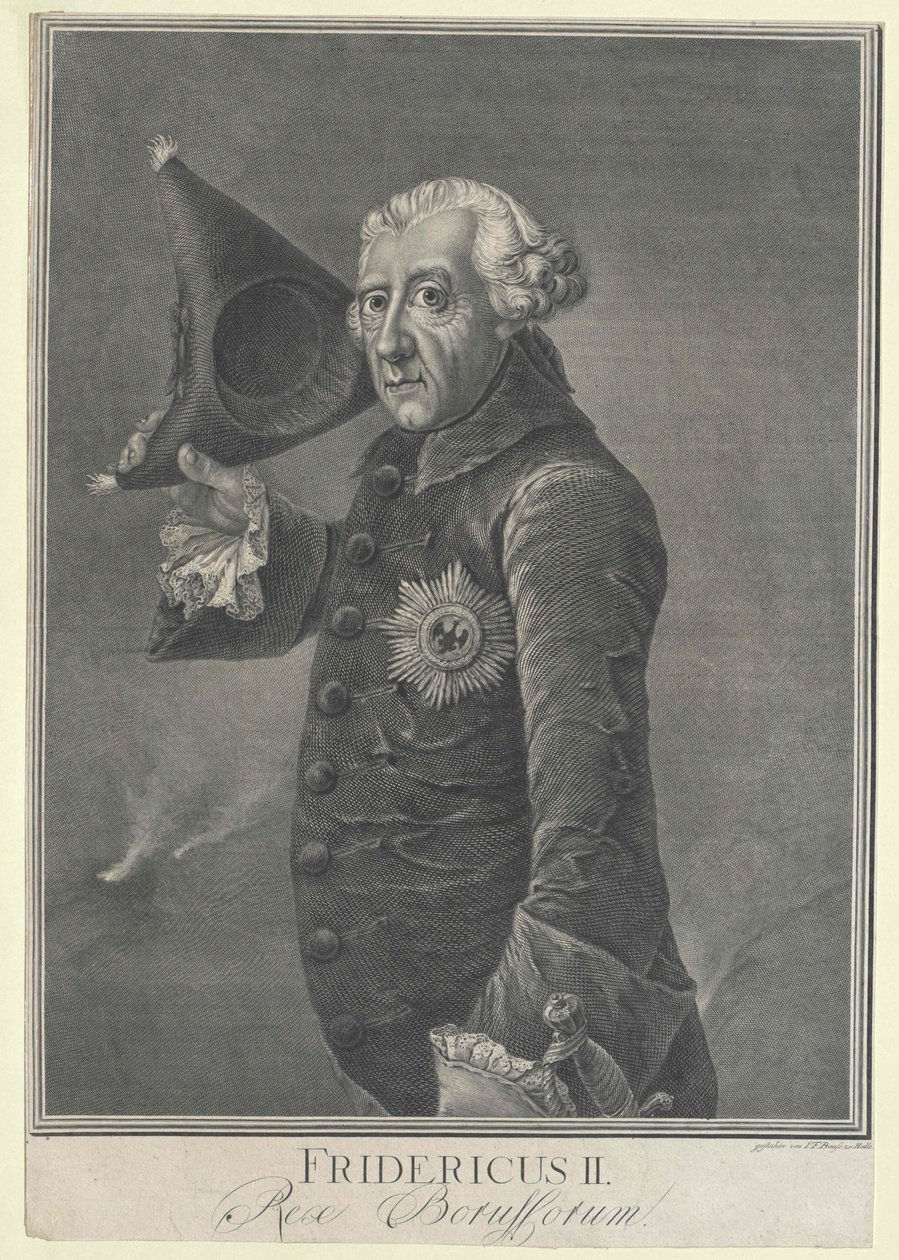 Kongen af Preussen Frederik II af Artist Unknown