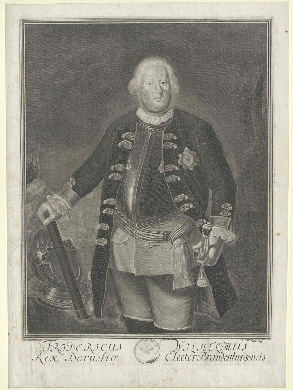 Kongen af Preussen Frederik Vilhelm I af Artist Unknown
