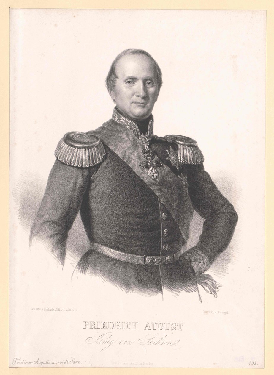Konge af Sachsen Frederik August II af Artist Unknown