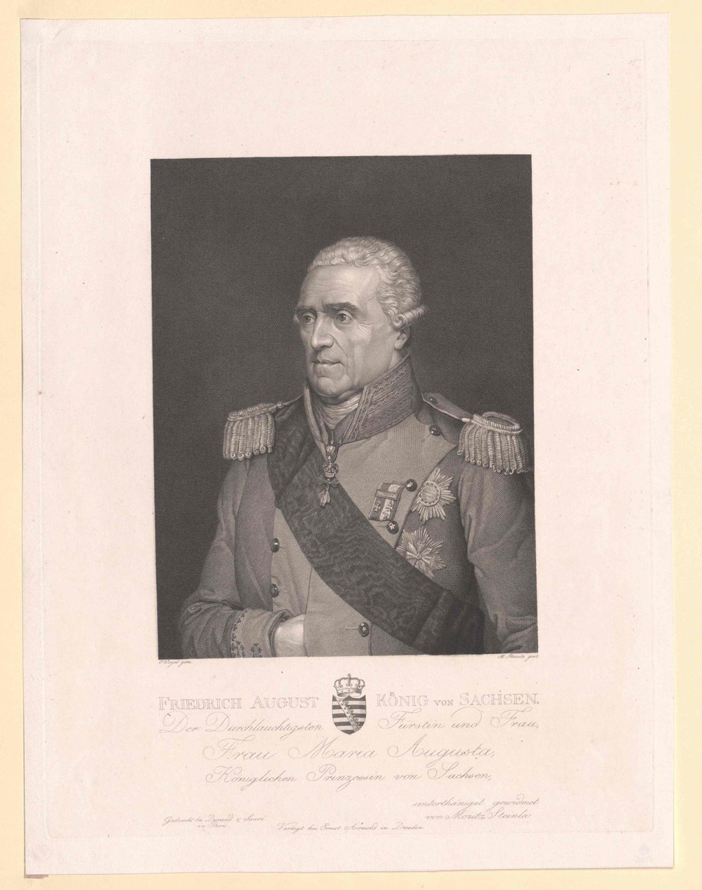 Konge af Sachsen Frederik August I af Artist Unknown