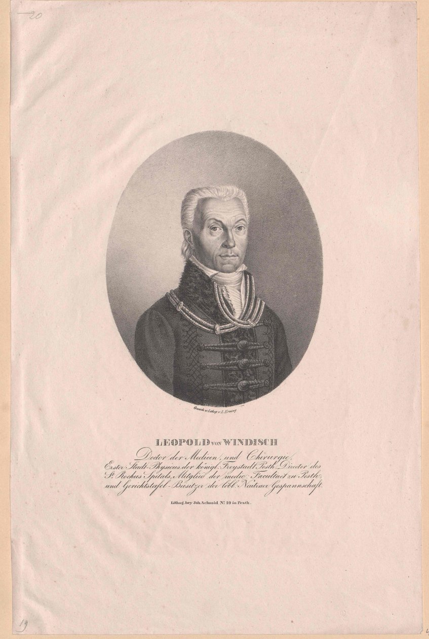 Leopold von Windish (tryk) af Artist Unknown