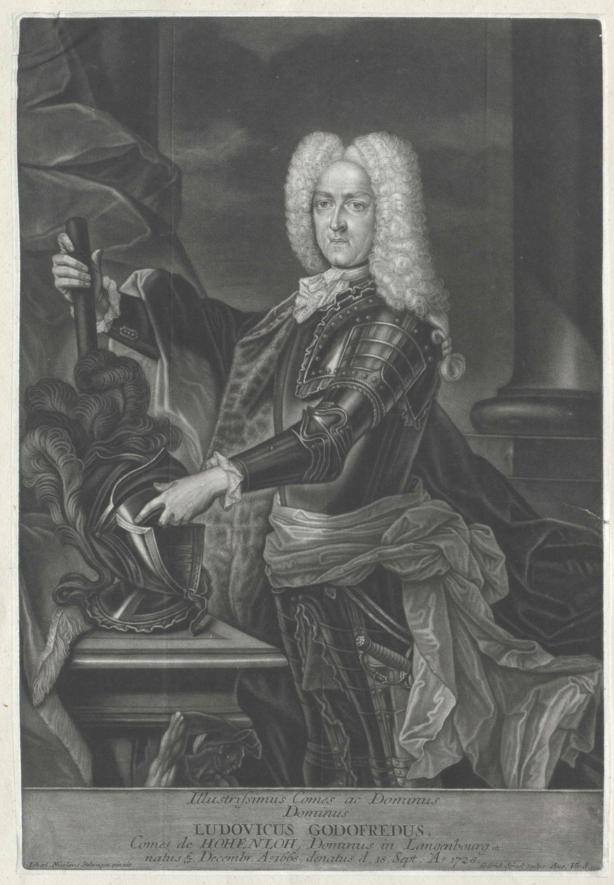 Ludwig Gottfried greve Hohenlohe-Waldenburg-Pfedelbach af Artist Unknown