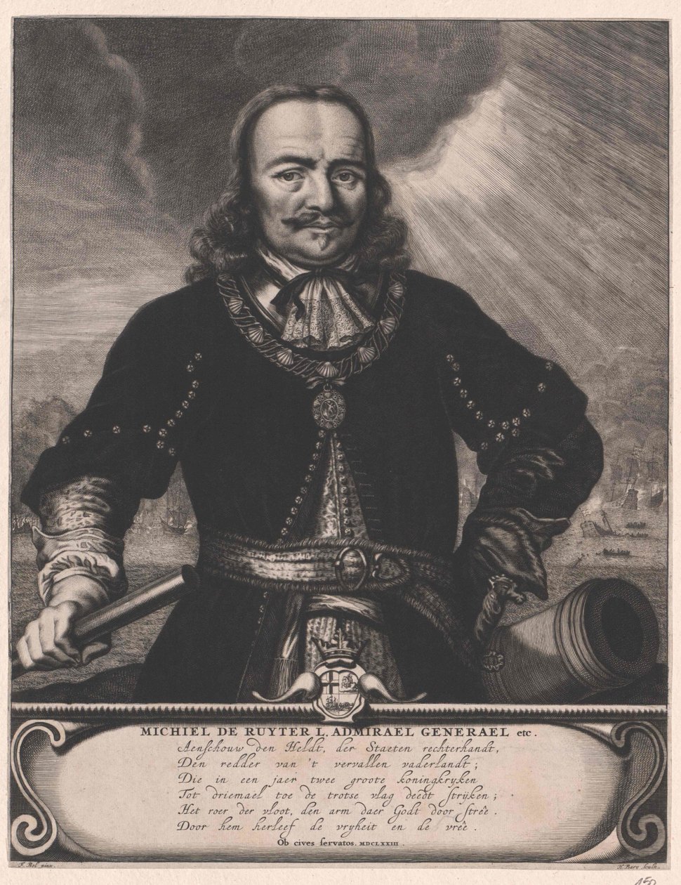 Michiel Adriaanszoon Ruyter af Artist Unknown