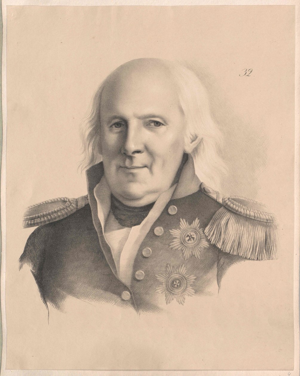 Nikolai Semenovic Mordvinov (print) af Artist Unknown