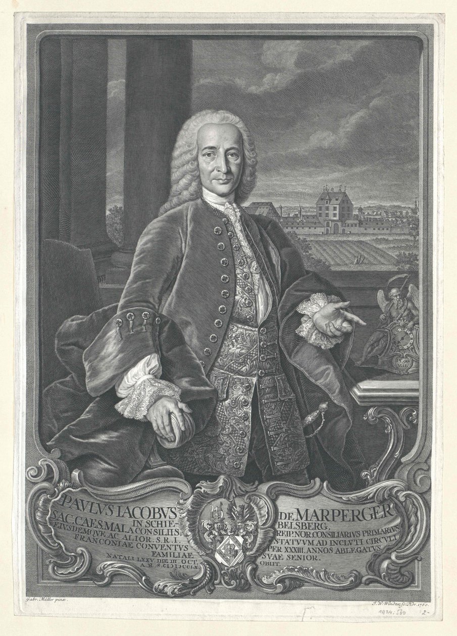 Paul Jakob von Marperger af Artist Unknown