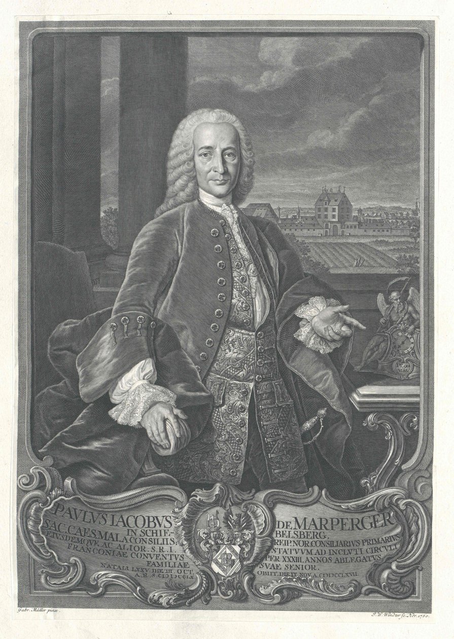 Paul Jakob von Marperger af Artist Unknown