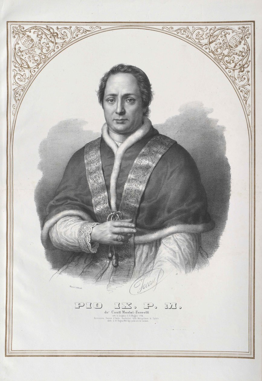Pave Pius IX af Artist Unknown
