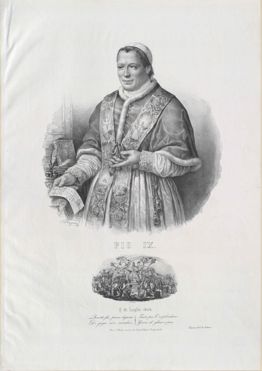 Pave Pius IX af Artist Unknown