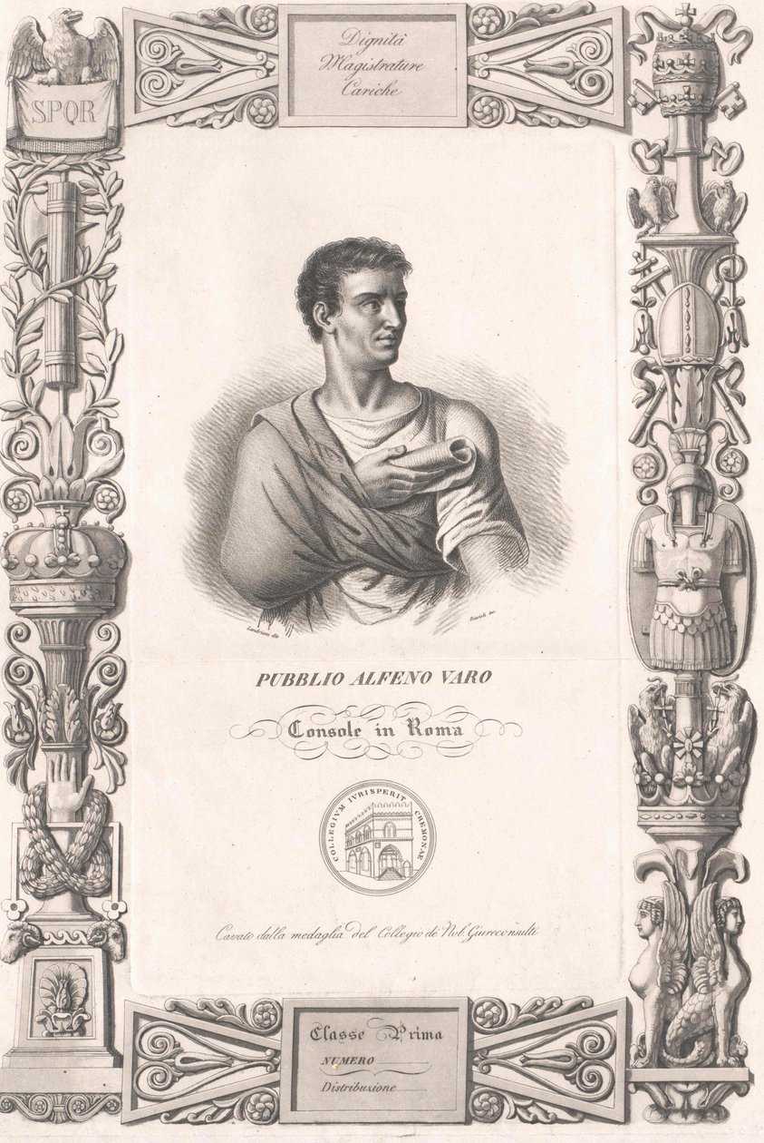 Publius Alphenus Varus af Artist Unknown