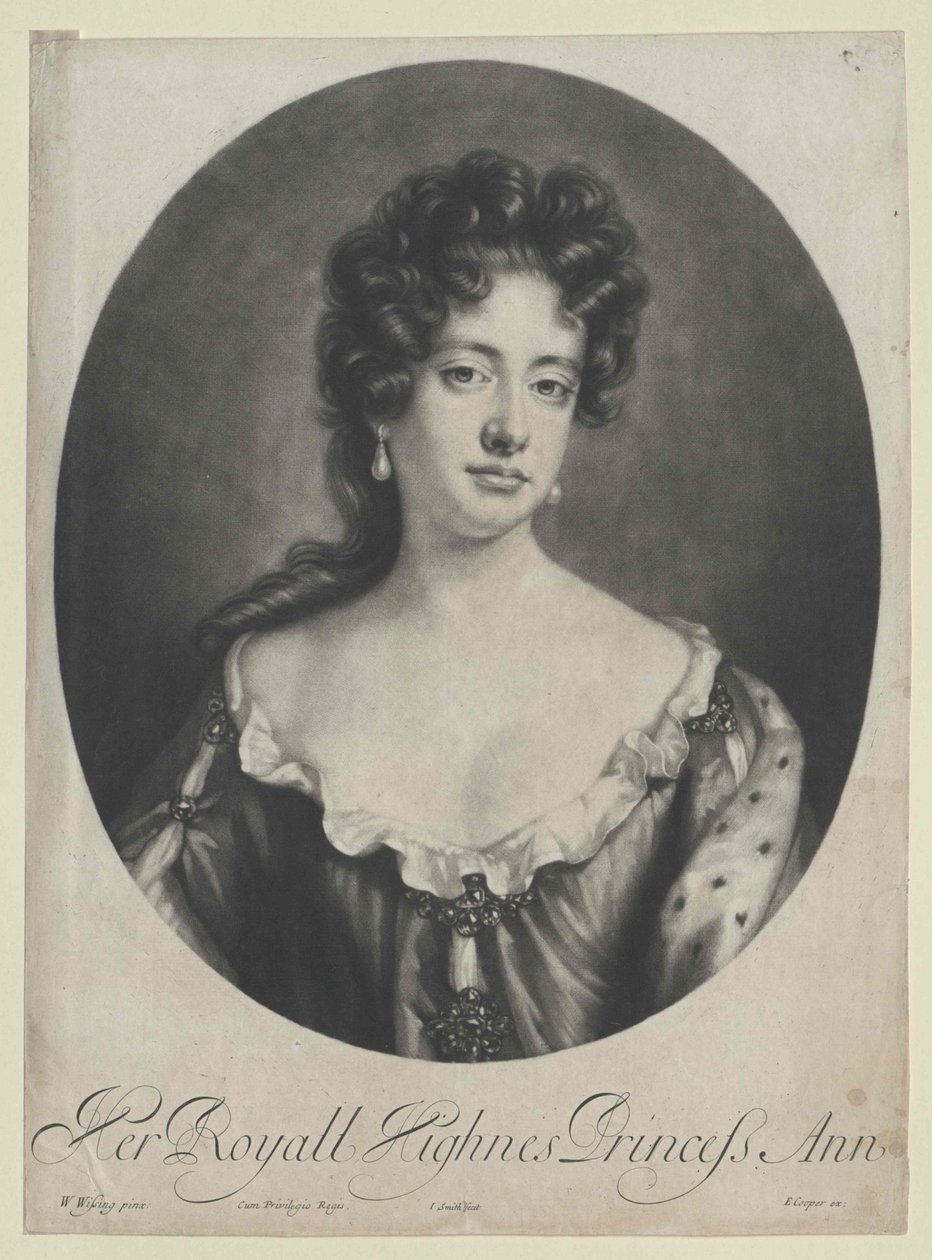 Dronning af England Anne (print) af Artist Unknown