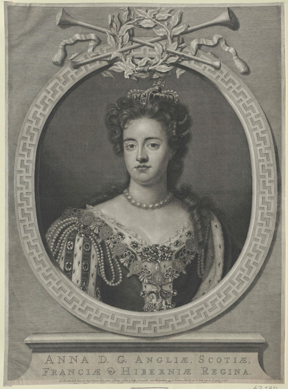 Dronning af England Anne (print) af Artist Unknown