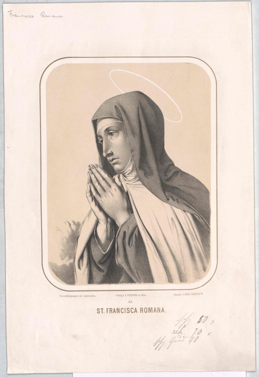 Sankt Frances Romana af Artist Unknown