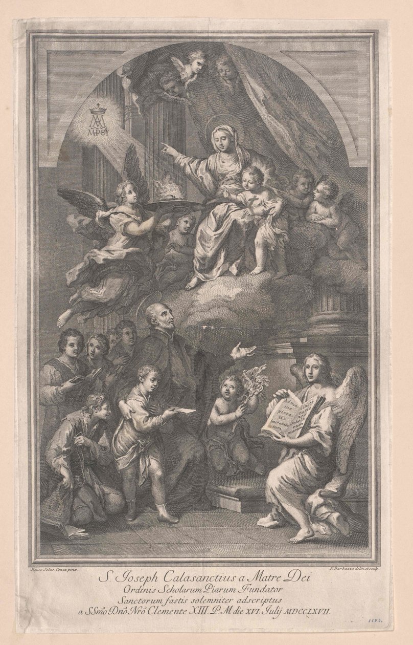 Sankt Joseph af Calasanz af Artist Unknown