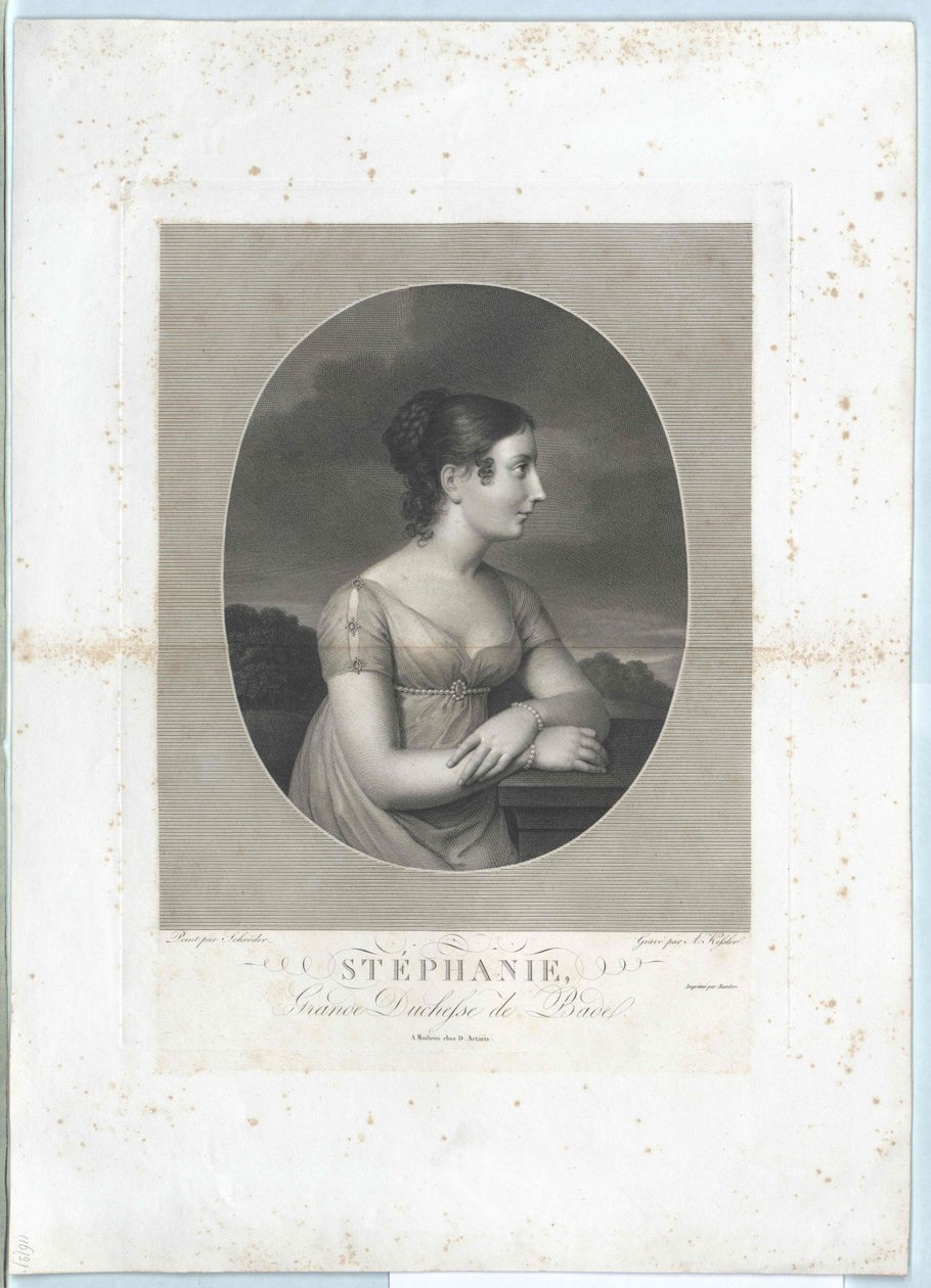 Stephanie fra Baden af Artist Unknown