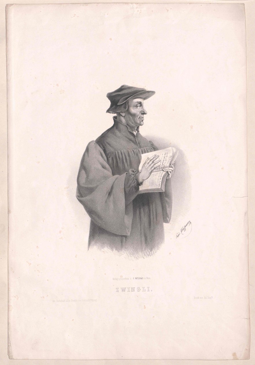 Ulrich Zwingli af Artist Unknown