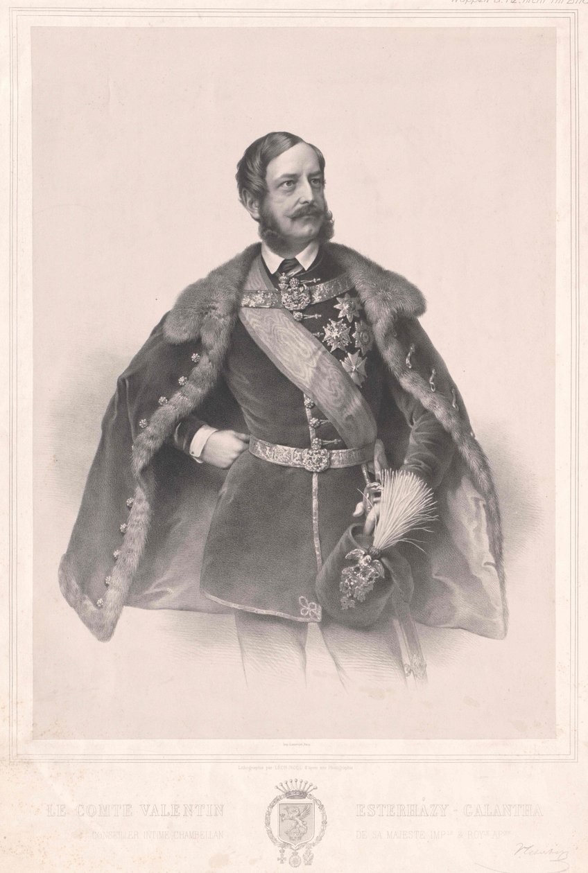 Valentine greve baron von Galantha Esterhazy af Artist Unknown