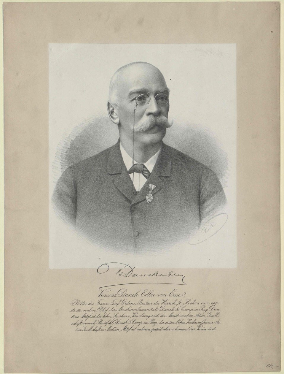 Vincent von Danek-Esse (print) af Artist Unknown