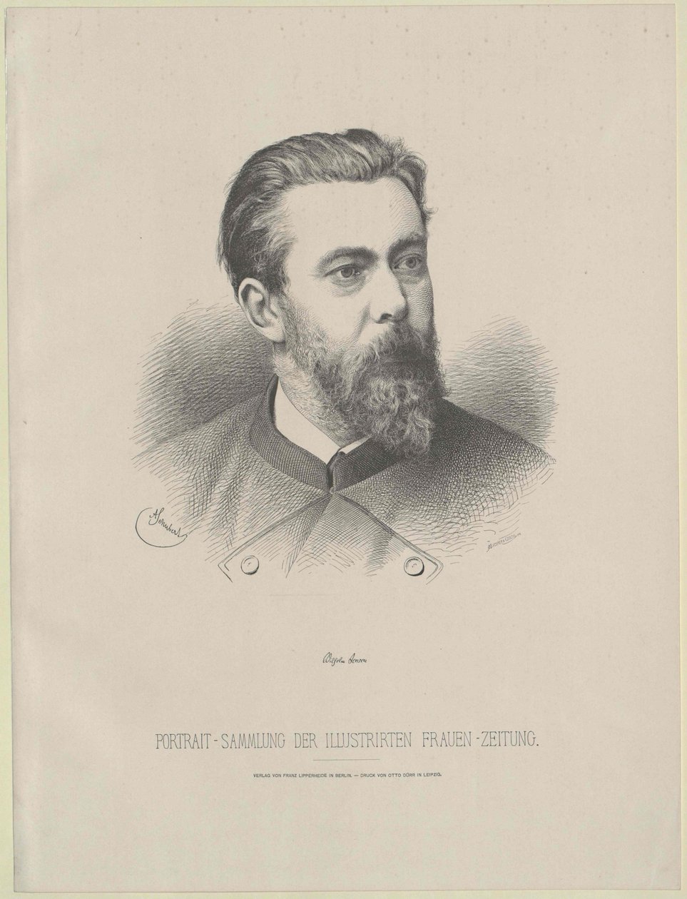 Wilhelm Jensen af Artist Unknown