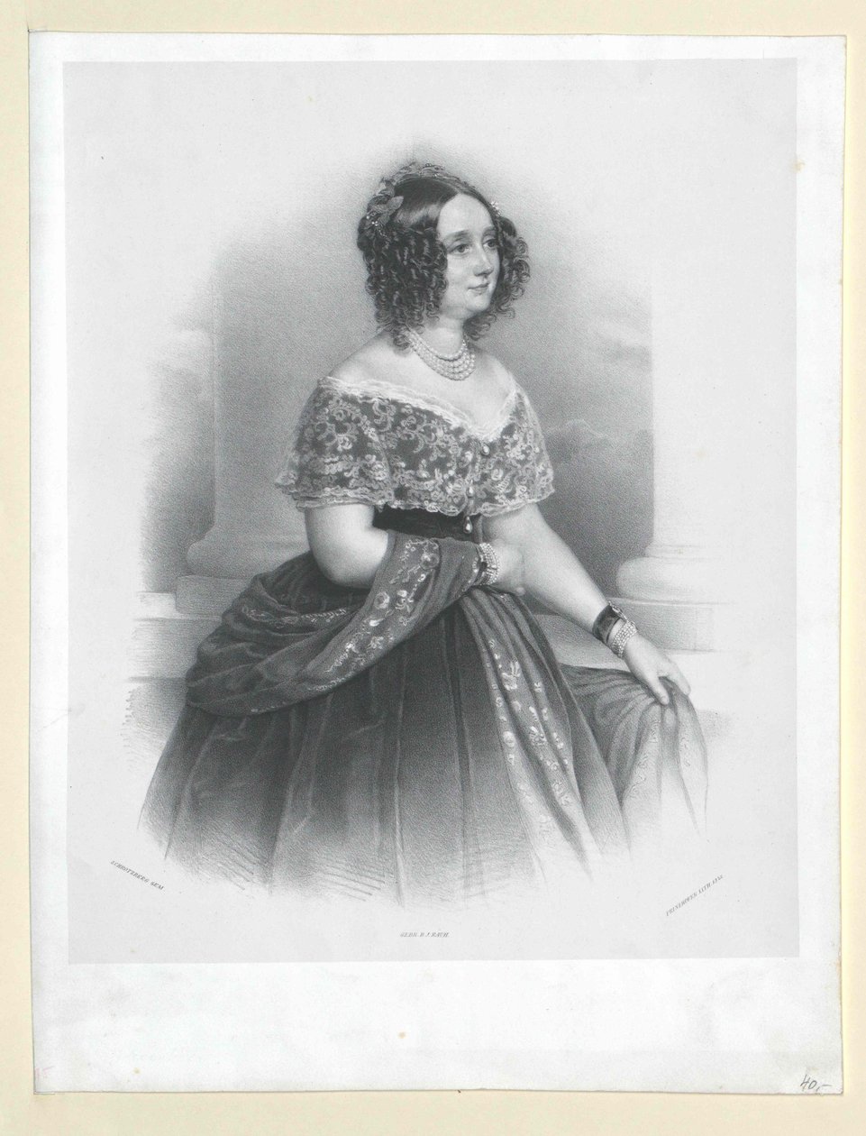 Wilhelmine grevinde Colloredo-Mannsfeld af Artist Unknown