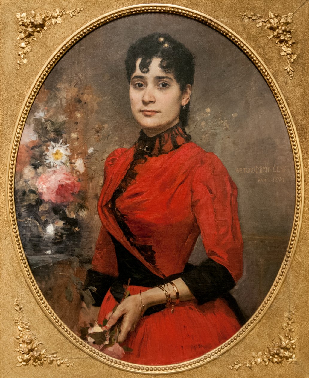Portræt af Emilia Alcalá af Arturo Michelena