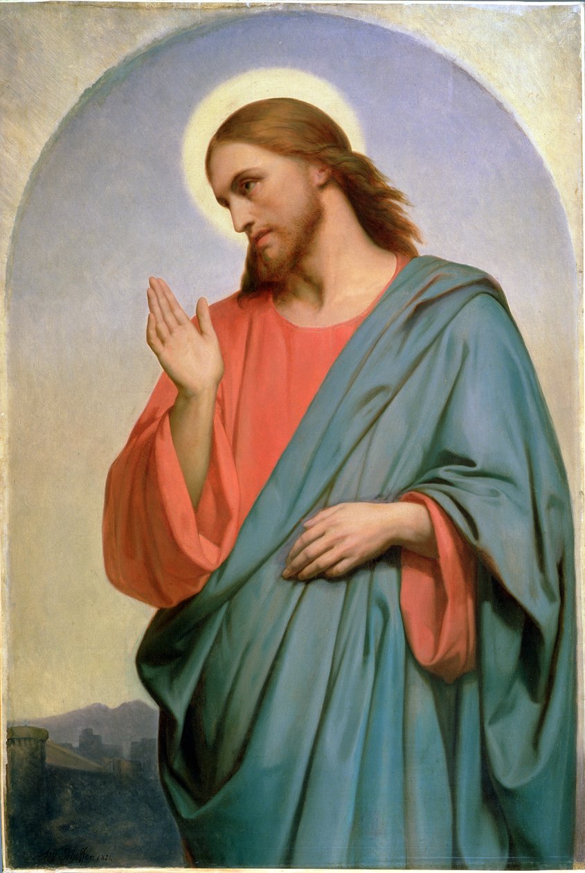 Kristus græder over Jerusalem, 1851 (olie på stof) af Ary Scheffer