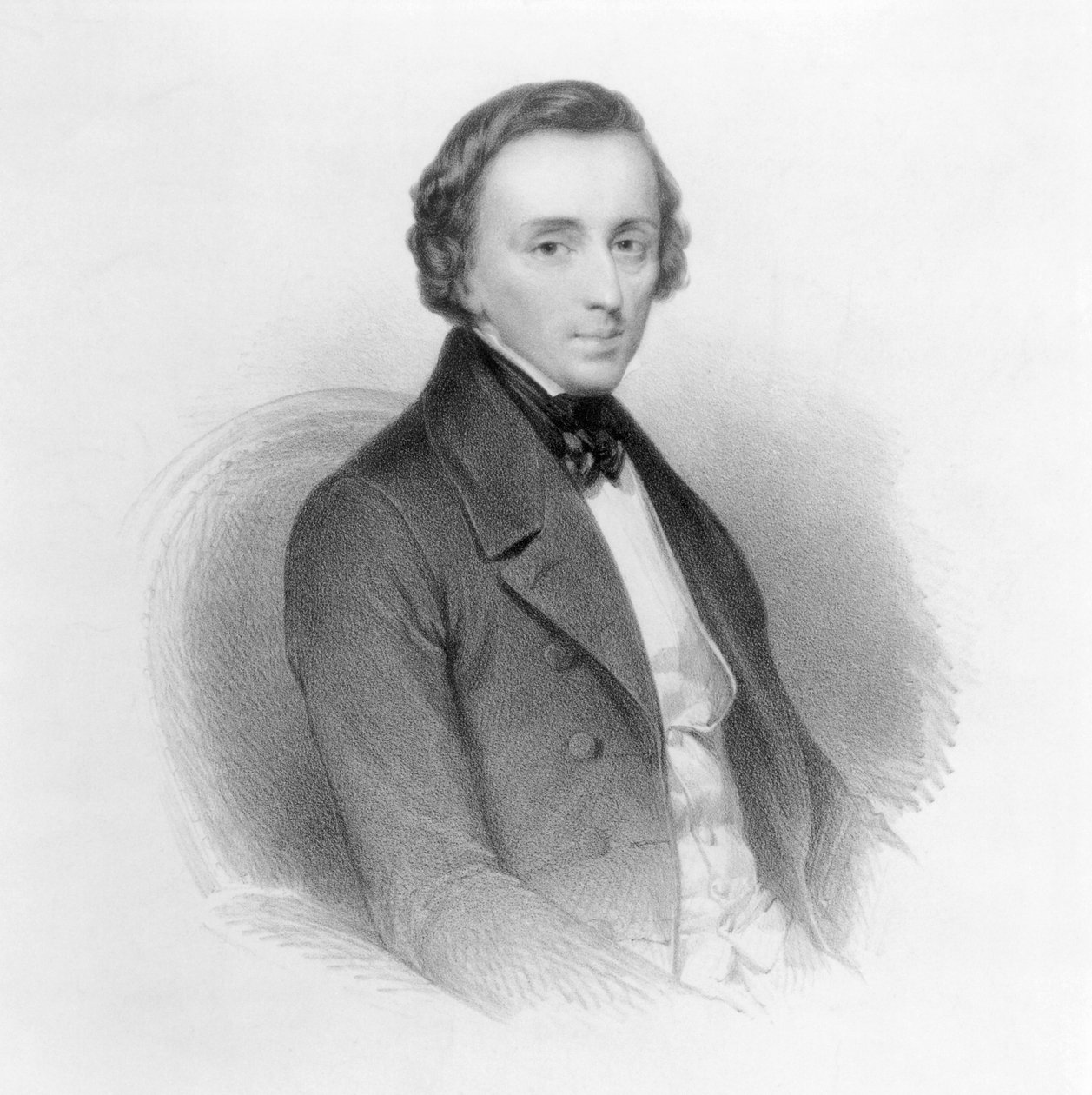 Portræt af Frederic Chopin (1810-49) polsk komponist og pianist af Ary Scheffer