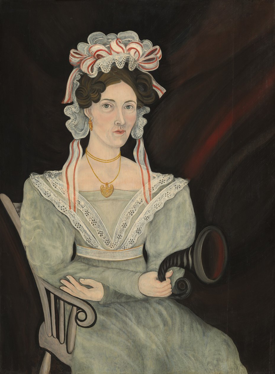 Muligvis Mrs. William Sheldon, ca. 1831. af Asahel Powers