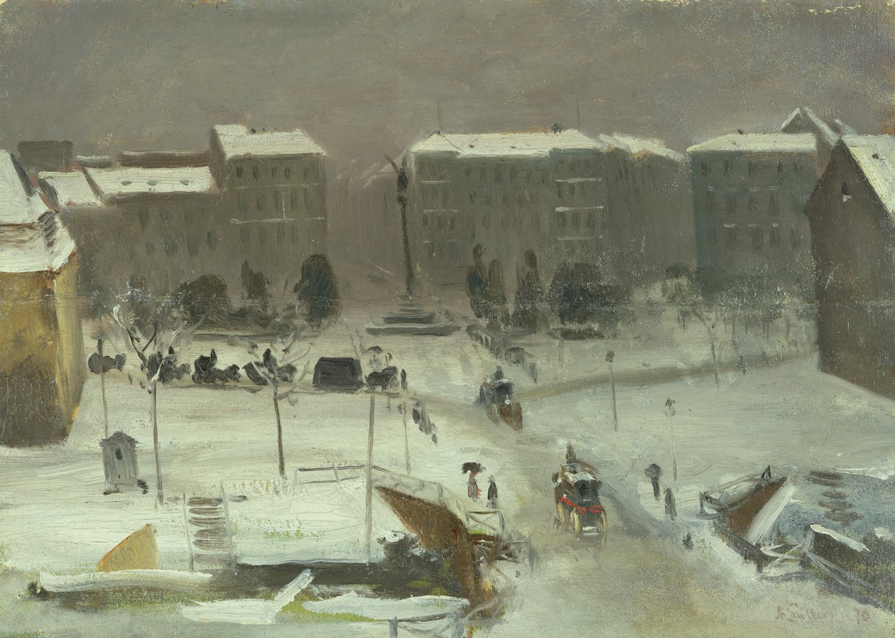 Belle Alliance Square i Berlin, 1870 af Ascan Lutteroth