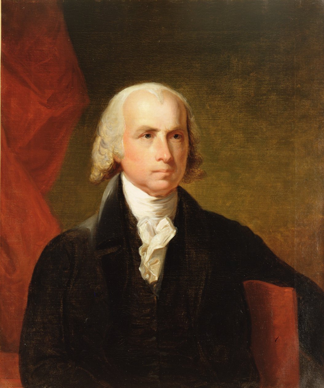 James Madison, 1835 efter originalen af Gilbert Stuart af Asher Brown Durand