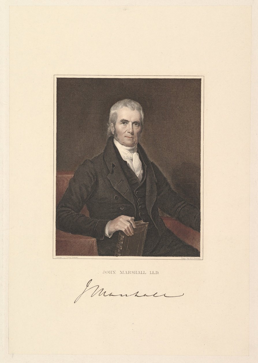 Overdommer John Marshall, 1833. af Asher Brown Durand