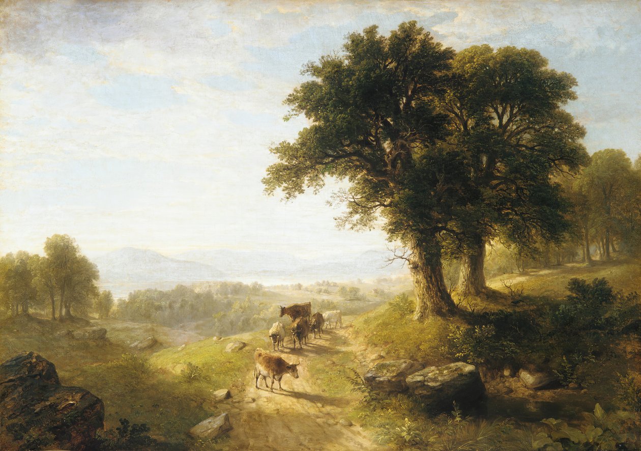 Flodscene, 1854. af Asher Brown Durand